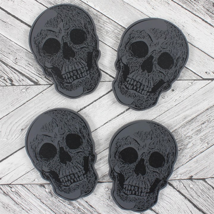 Set Of 4 Skull Coasters 4 S03720137 14