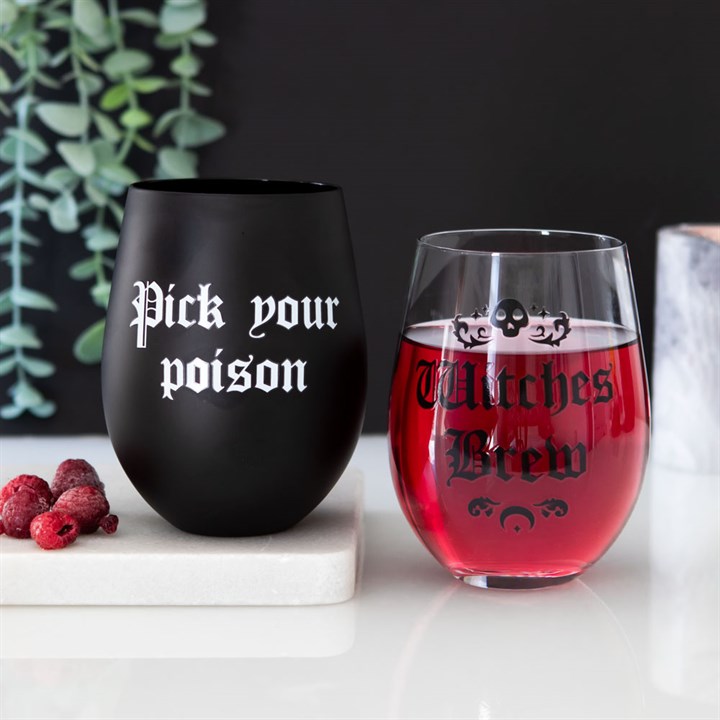 Witches Brew Stemless Wine Glass 5 S03721082 15