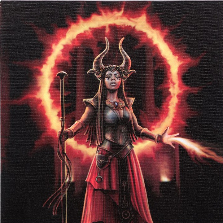 19x25cm Fire Element Sorceress Canvas Plaque by Anne Stokes 2 S03721473 12 2