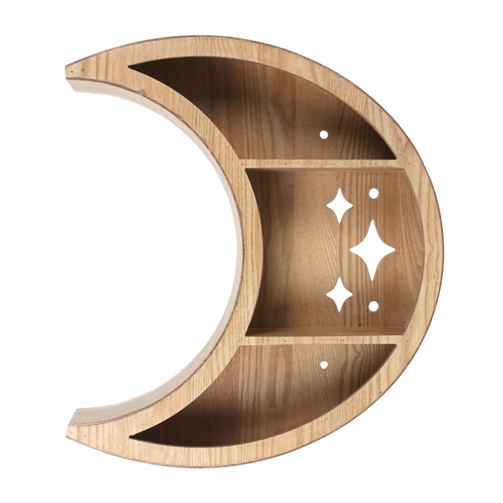 Wooden Crescent Moon Wall Shelf 1 Wooden Crescent Moon Wall Shelf