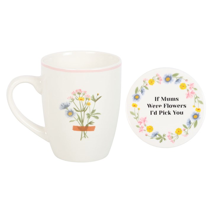 If Mums Were Flowers Floral Mug & Coaster Set 2 BL 263251