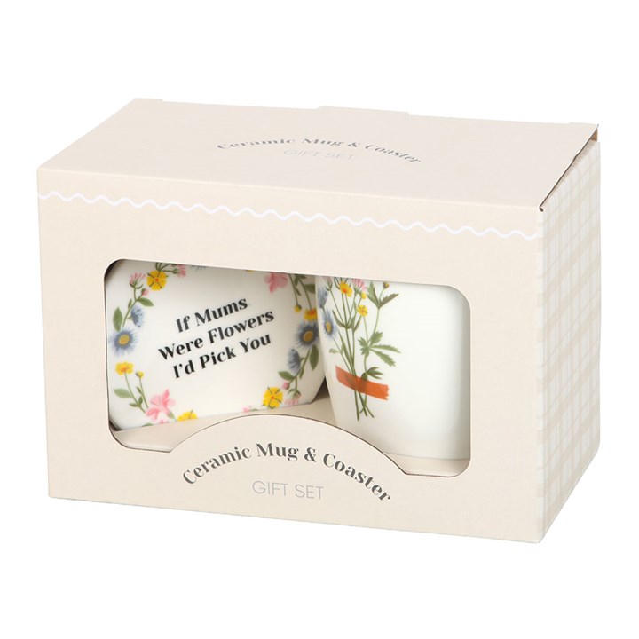 If Mums Were Flowers Floral Mug & Coaster Set 5 BL 263254
