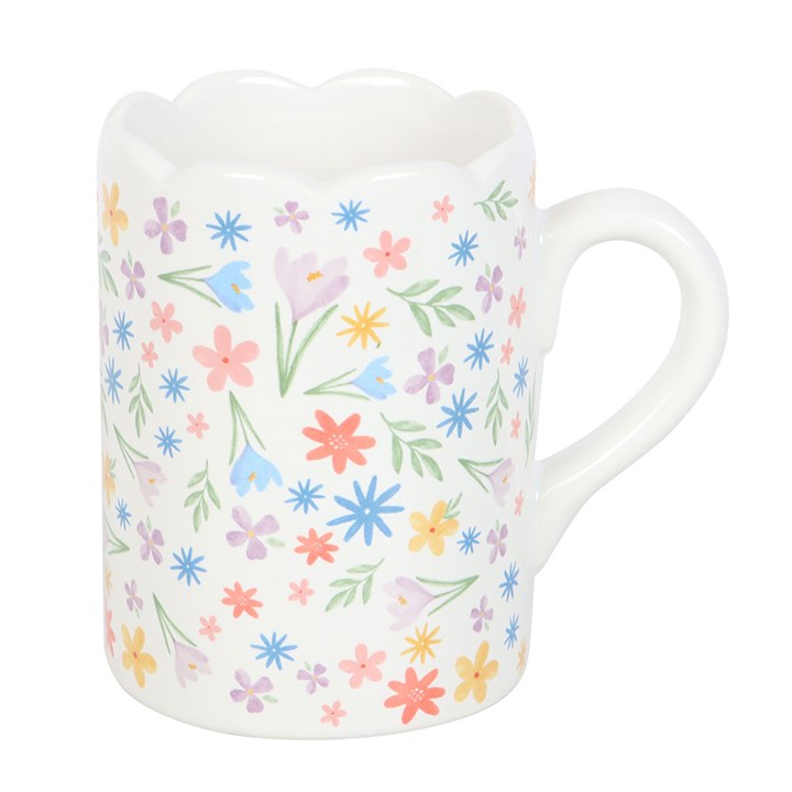 Spring Floral Print Scalloped Mug 4 BU 426253