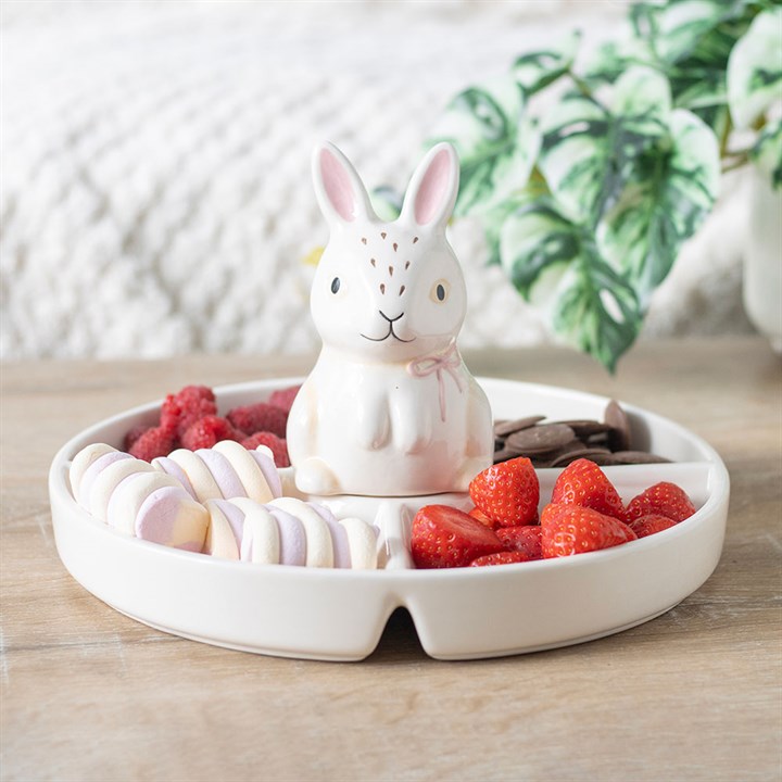 Bunny Chip & Dip Snack Dish 1 Bunny Chip & Dip Snack Dish