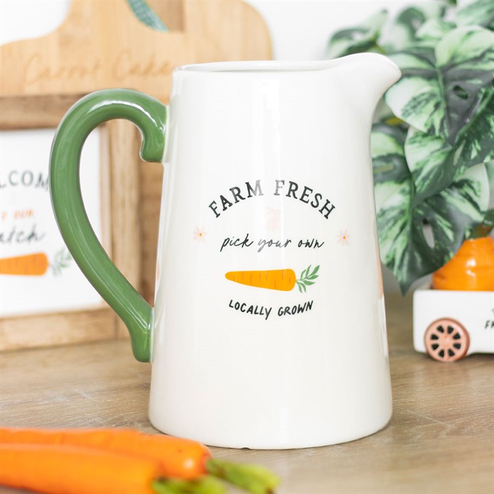 Farm Fresh Carrot Patch Ceramic Flower Jug 1 Farm Fresh Carrot Patch Ceramic Flower Jug