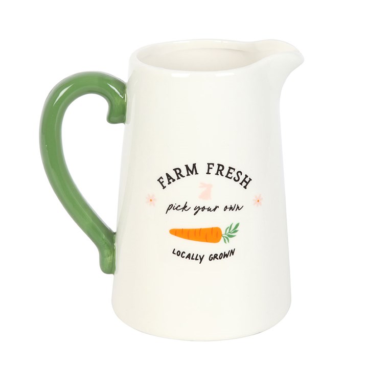 Farm Fresh Carrot Patch Ceramic Flower Jug 2 CT 368251