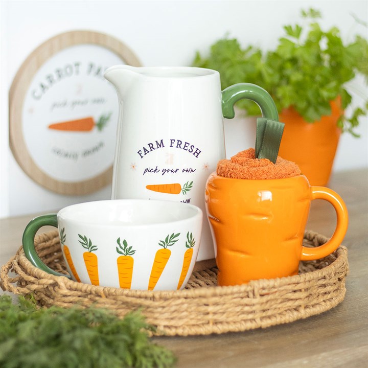 Farm Fresh Carrot Patch Ceramic Flower Jug 6 CT 368255