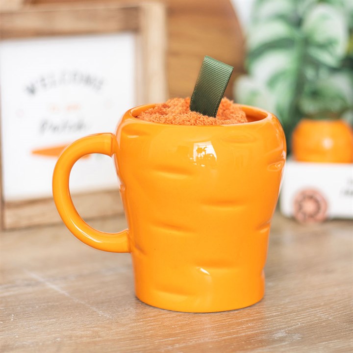 Carrot Shaped Mug and Socks Set 1 Carrot Shaped Mug and Socks Set