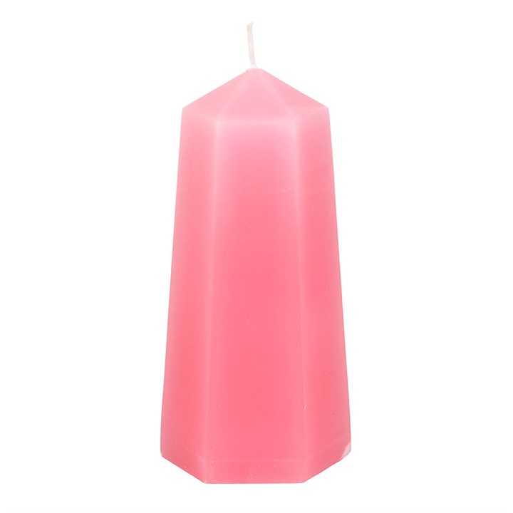 Love Crystal Candle with Rough Rose Quartz 4 CW 920243