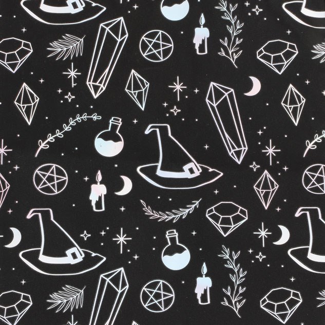 Crystal Witch Print Polycotton Tote Bag 3 CW 924242