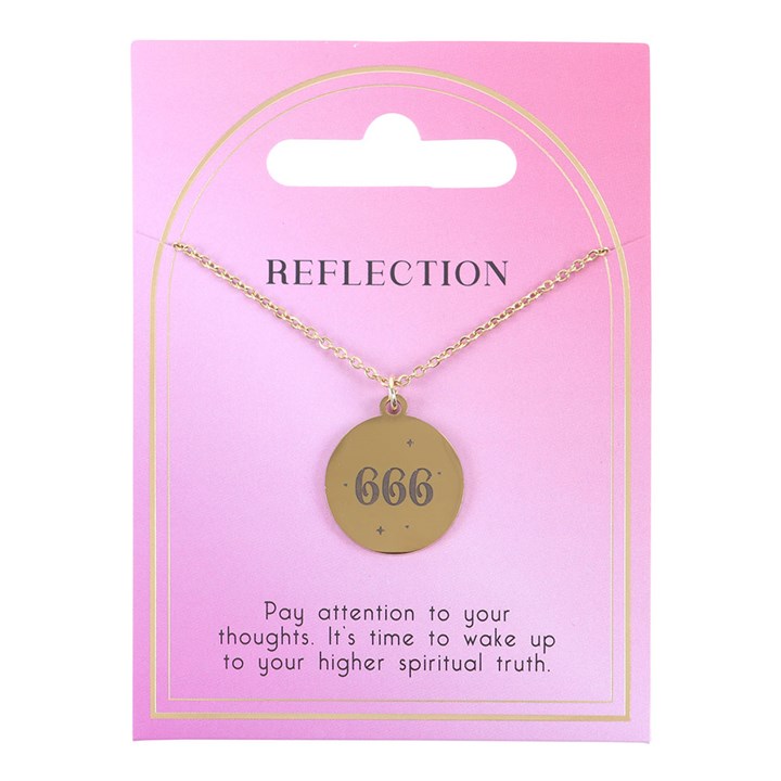 666 Angel Number Reflection Necklace 2 ER 490251
