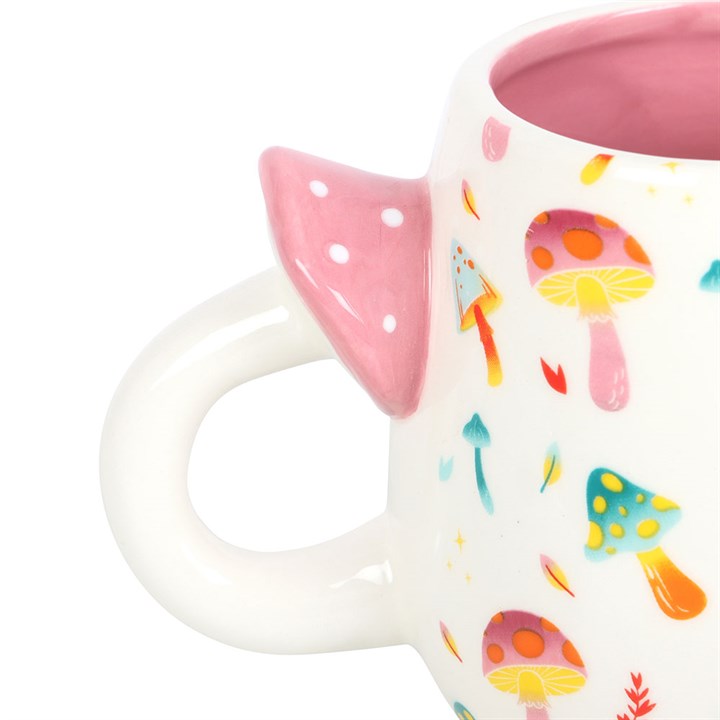 Funky Fungi Print Mug with Mushroom Handle 3 FF 130252