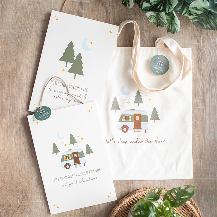 Let's Sleep Under the Stars Caravan Polycotton Tote Bag 5 HR 544254