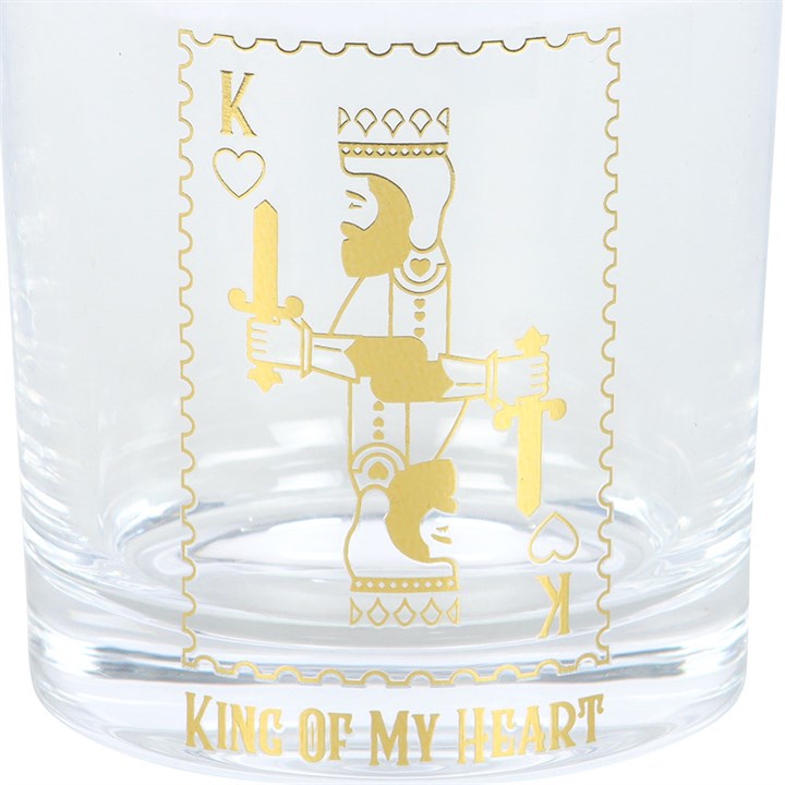 King of My Heart Drinking Glass 4 KD 817253