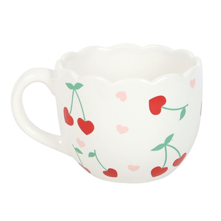 Scalloped Cherry Print Mug 2 LS 319251
