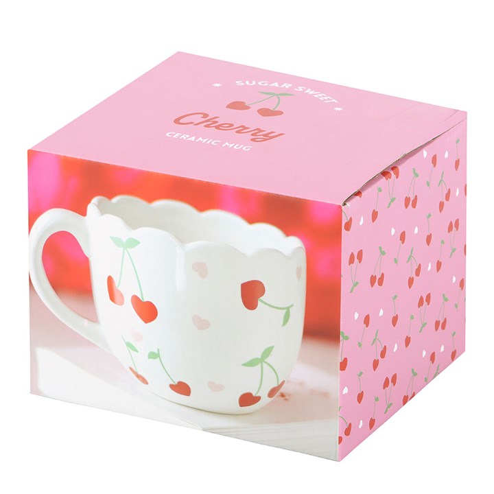 Scalloped Cherry Print Mug 5 LS 319254