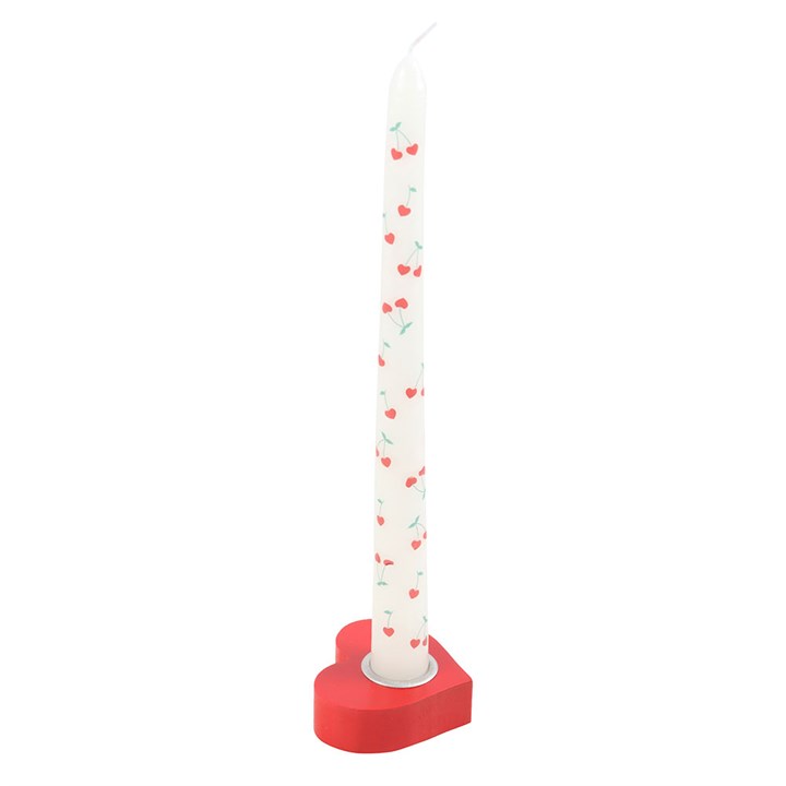 Red Heart Taper Candle Holder 2 LS 321251