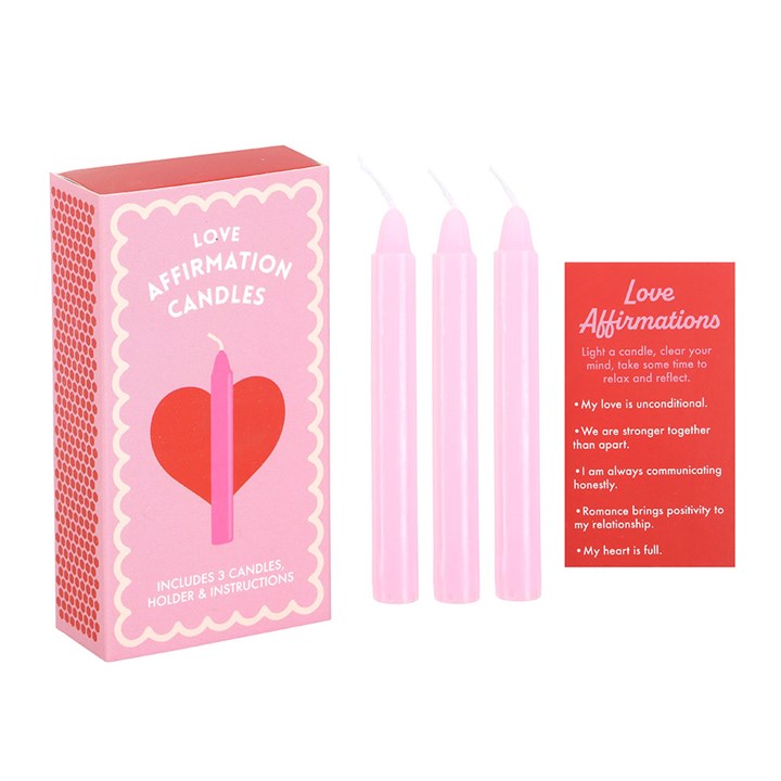 Set of 3 Love Affirmation Candles in a Box 3 LS 324252