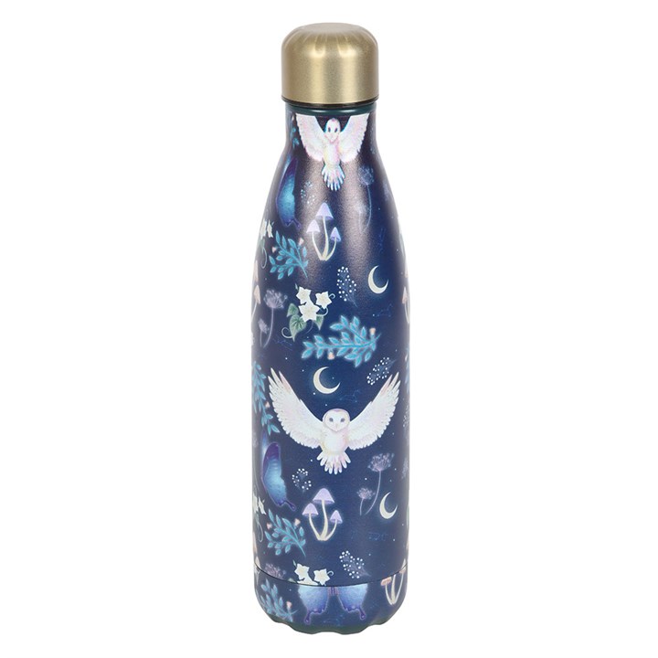 Night Flight Owl Print Metal Water Bottle 2 MF 077251