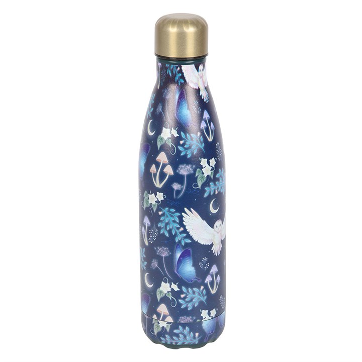 Night Flight Owl Print Metal Water Bottle 5 MF 077254