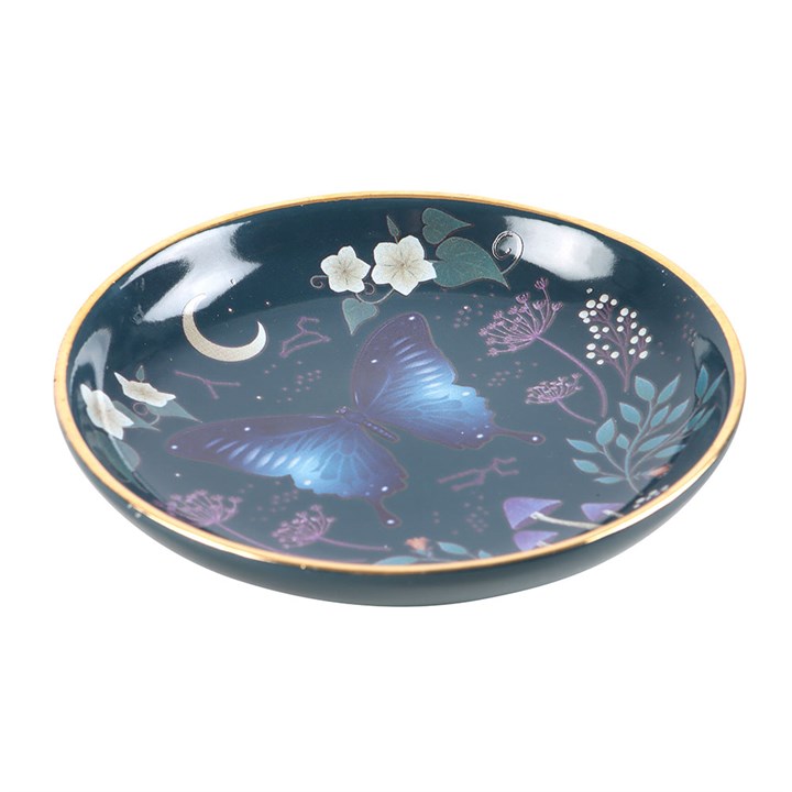 Round Midnight Moth Trinket Dish 3 MF 079252