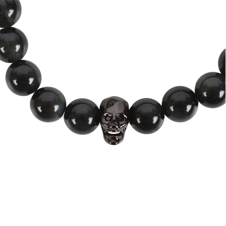 Black Obsidian Skull Bracelet 3 MT 238242