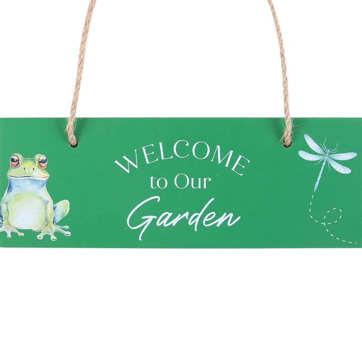 Green Welcome to Our Garden Hanging Sign 3 PO 598252