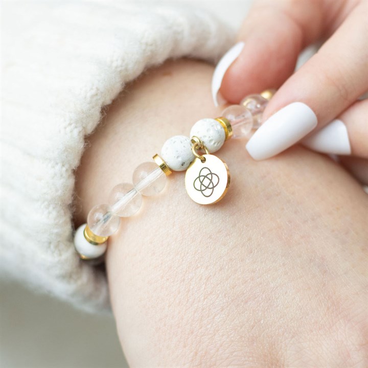 Friendship Clear Quartz Essential Oil Bracelet 2 RT 000031