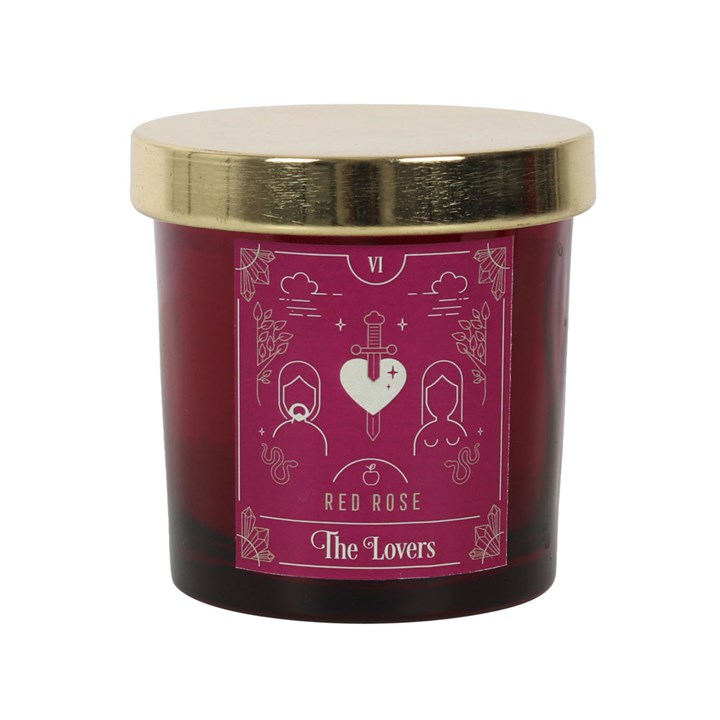 The Lovers Red Rose Tarot Candle 1 The Lovers Red Rose Tarot Candle