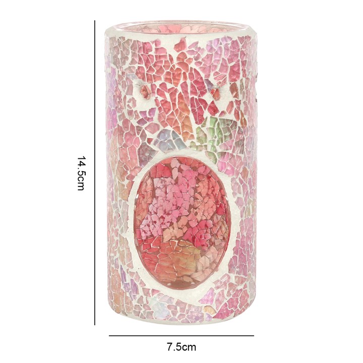 Pillar Pink Iridescent Crackle Oil Burner 3 S03720589 13