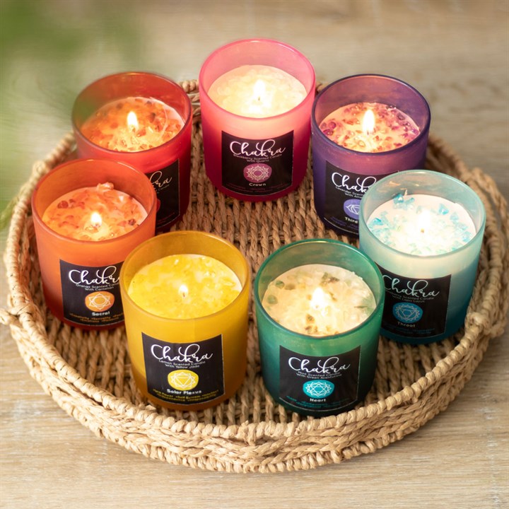 Solar Plexus Chakra Lemon Crystal Chip Candle 5 S03720660 15