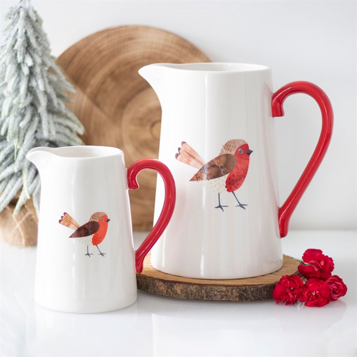 17cm Winter Robin Ceramic Flower Jug 3 S03720899 13