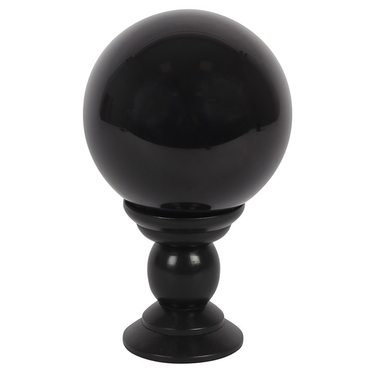 Large Black Crystal Ball on Stand 1 Large Black Crystal Ball on Stand