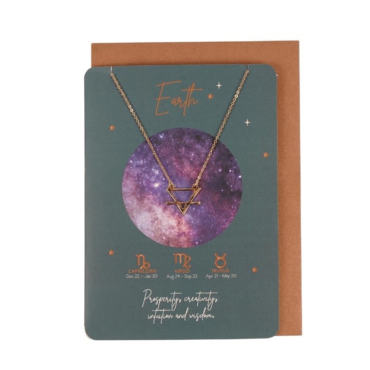Earth Element Zodiac Necklace Card 1 Earth Element Zodiac Necklace Card