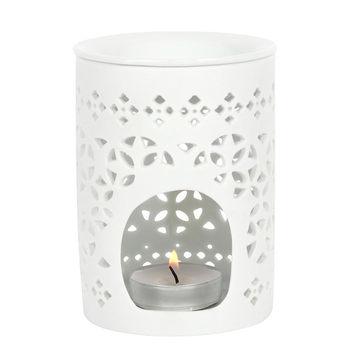 White Matte Cut Out Oil Burner 1 White Matte Cut Out Oil Burner