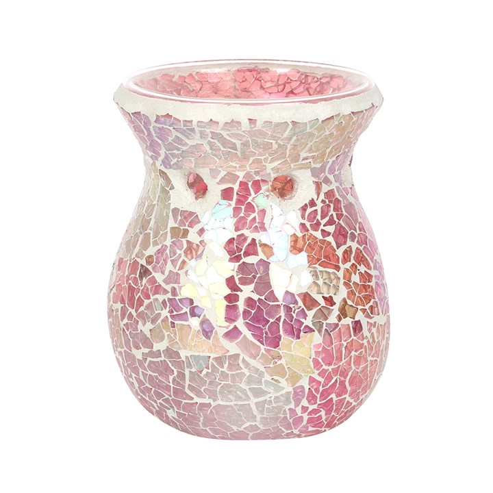 Small Pink Iridescent Crackle Oil Burner 2 S03721791 12