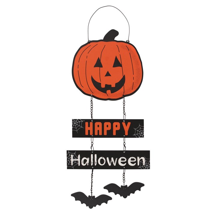 Happy Halloween Pumpkin Chain Sign 1 Happy Halloween Pumpkin Chain Sign