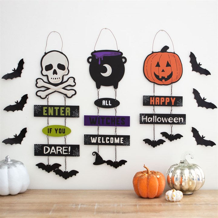 Happy Halloween Pumpkin Chain Sign 3 S03721857 13
