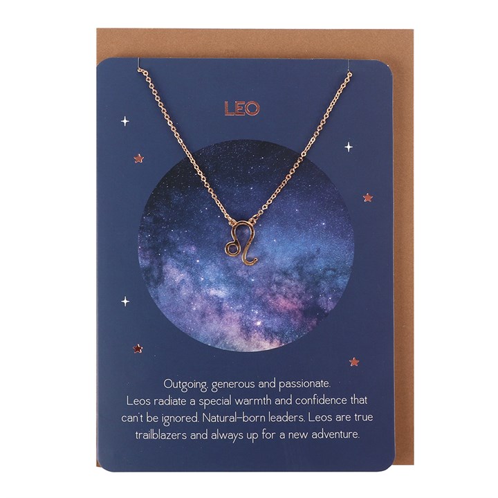 Leo Zodiac Necklace Card 1 Leo Zodiac Necklace Card
