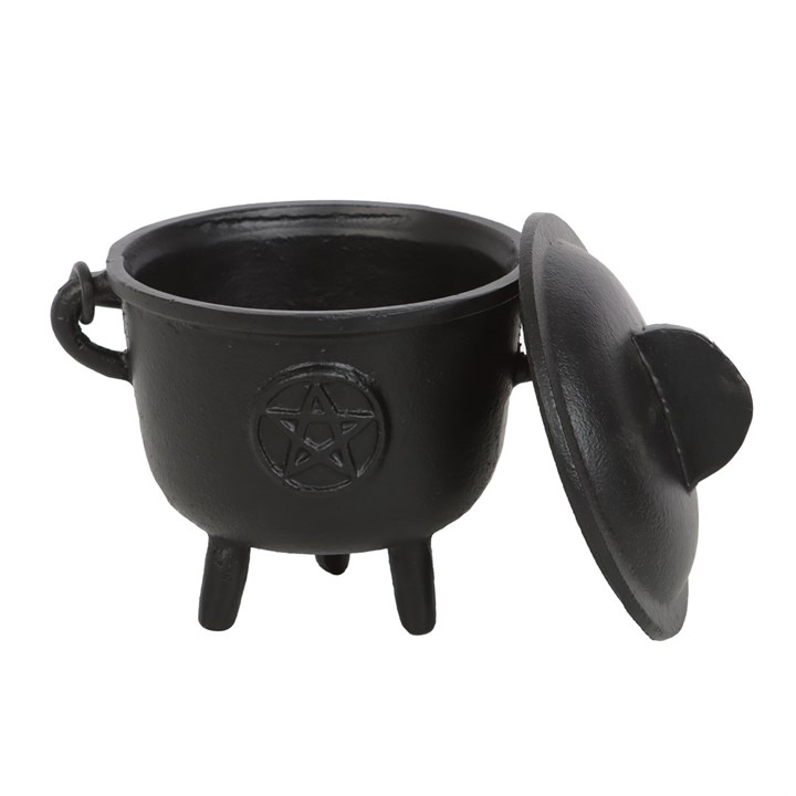 11cm Cast Iron Cauldron with Pentagram 2 S03722705 12
