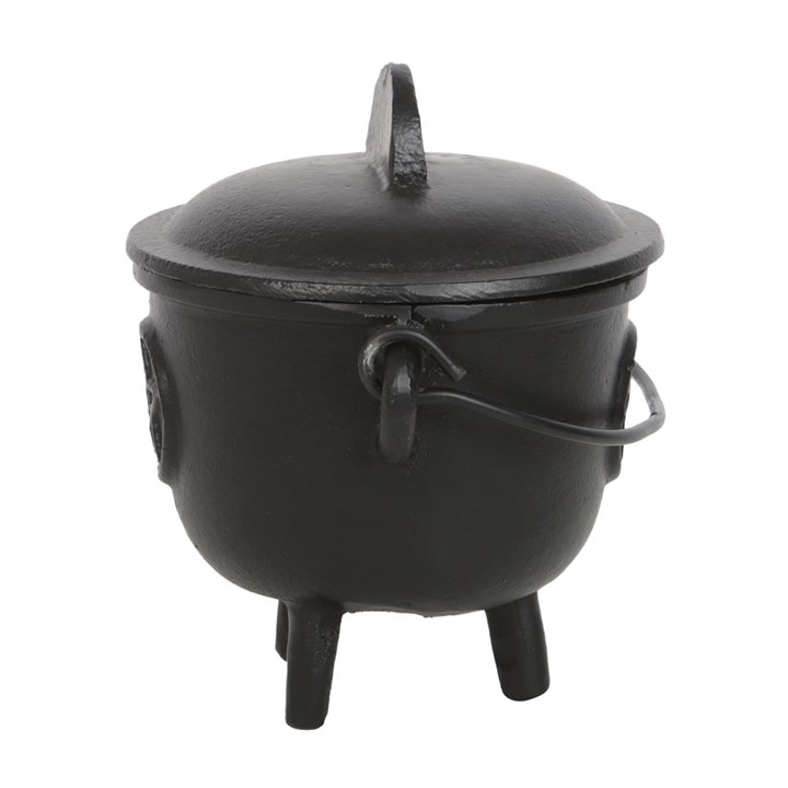 11cm Cast Iron Cauldron with Pentagram 3 S03722705 13