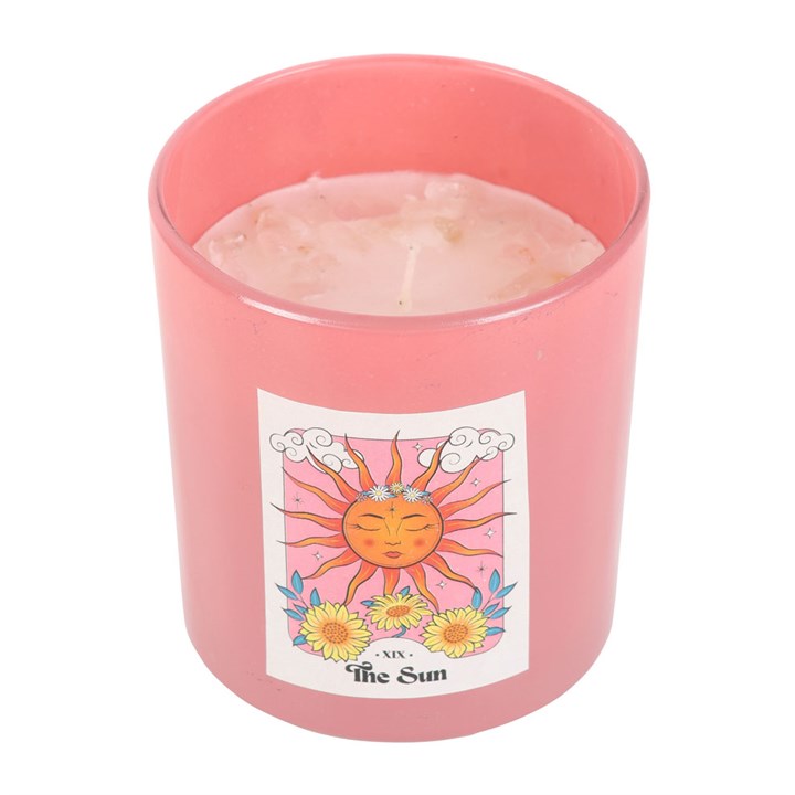 The Sun Rose Quartz Crystal Chip Candle 2 S03723285 12