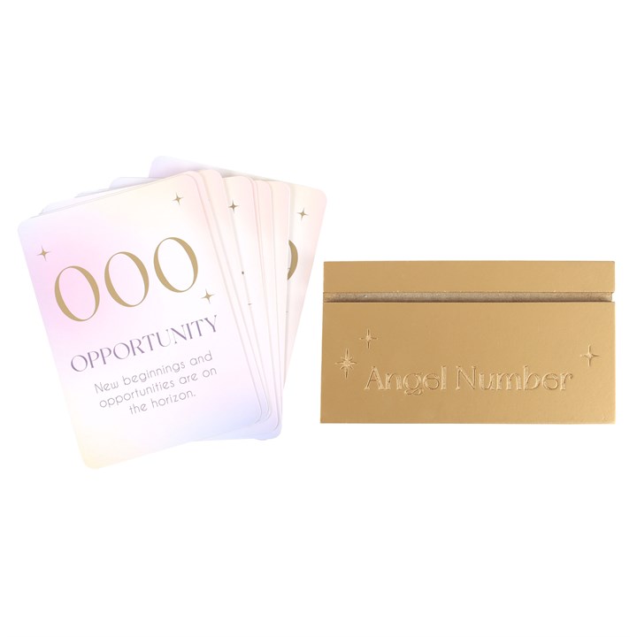 Angel Number Affirmation Cards with Wooden Stand 3 S03723412 13