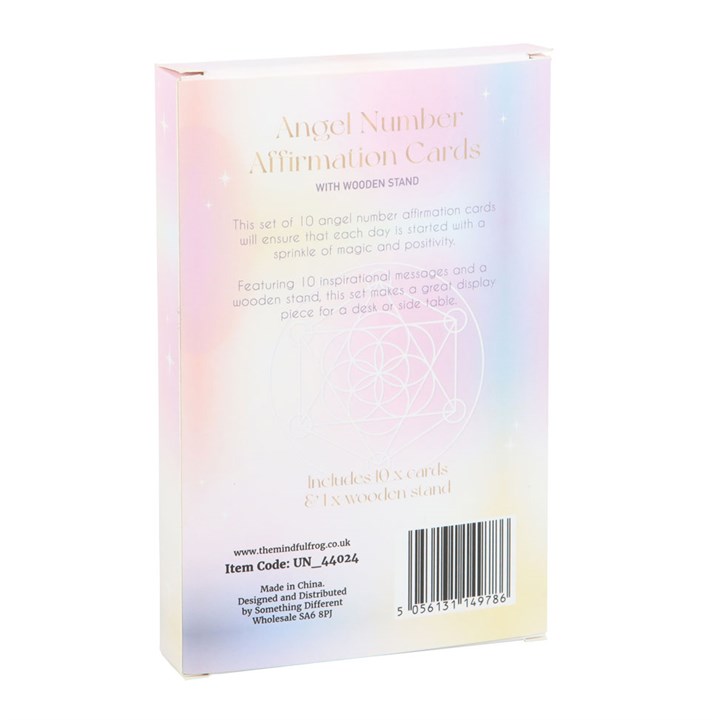Angel Number Affirmation Cards with Wooden Stand 6 S03723412 16