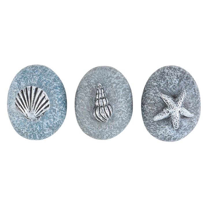 Set of 36 Resin Pebble Ornaments in Display 1 Set of 36 Resin Pebble Ornaments in Display