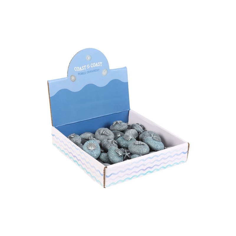 Set of 36 Resin Pebble Ornaments in Display 2 S03723421 12