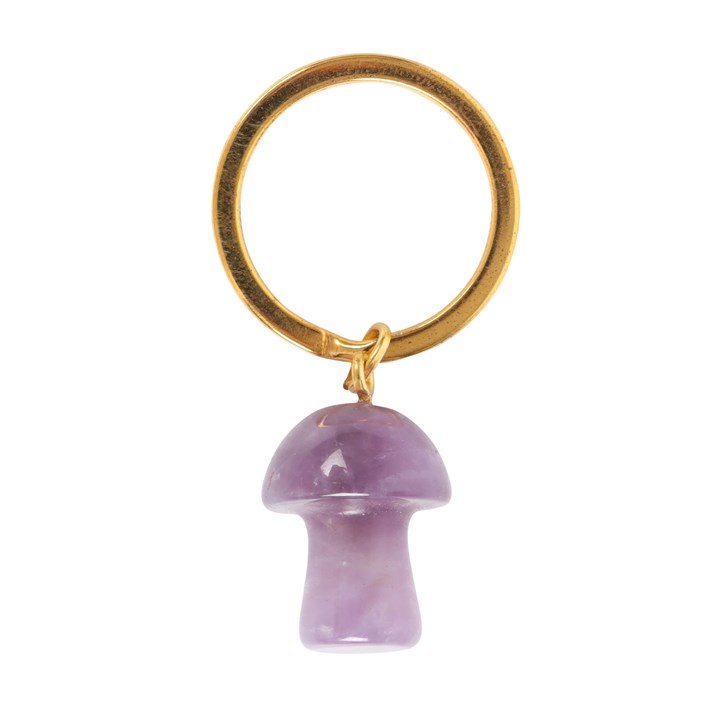 Amethyst Crystal Mushroom Keyring 3 S03723450 13