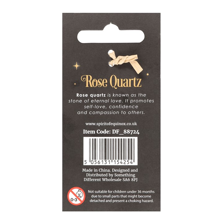 Rose Quartz Crystal Mushroom Keyring 2 S03723452 12