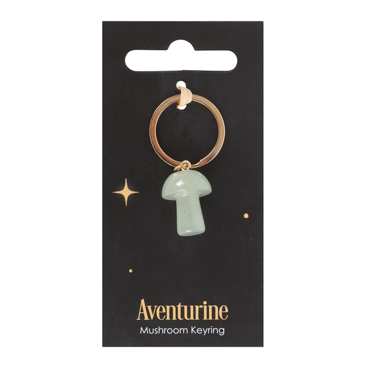 Aventurine Crystal Mushroom Keyring 1 Aventurine Crystal Mushroom Keyring