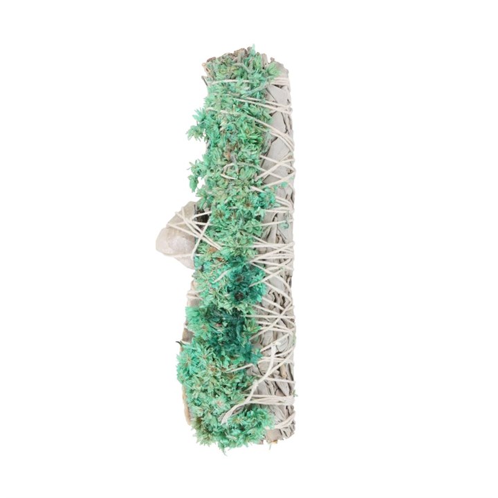 6in Ritual Wand Smudge Stick with White Sage, Abalone and Quartz 2 S03723461 12